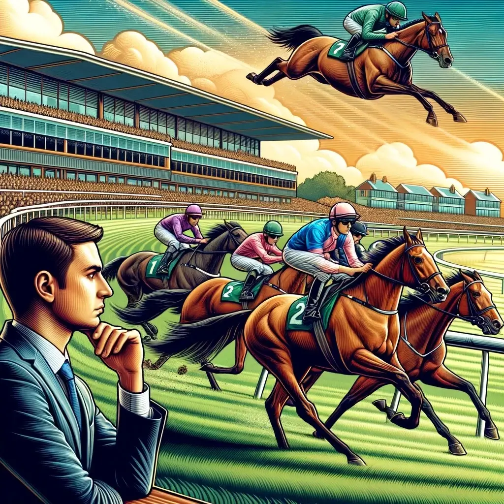 Reliable horse racing tipster watching a horse race