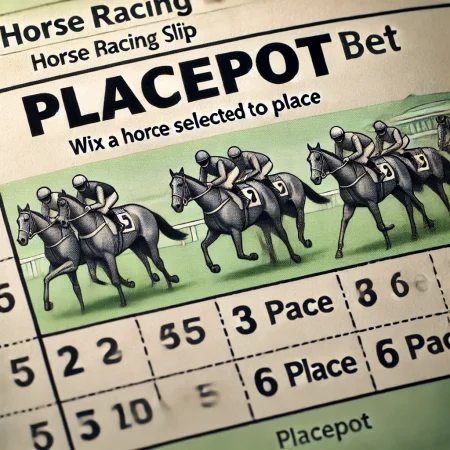 DALL·E 2024-10-15 11.30.19 - An image showing a horse racing betting slip highlighting a Placepot Bet, with the word 'Placepot' clearly visible. The slip should display six races,